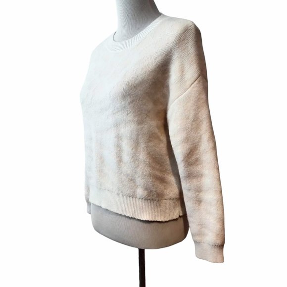 Rails Womens S Chance Ivory Pink Mixed Animal Cotton Wool Cashmere Blend Sweater - Picture 2 of 10